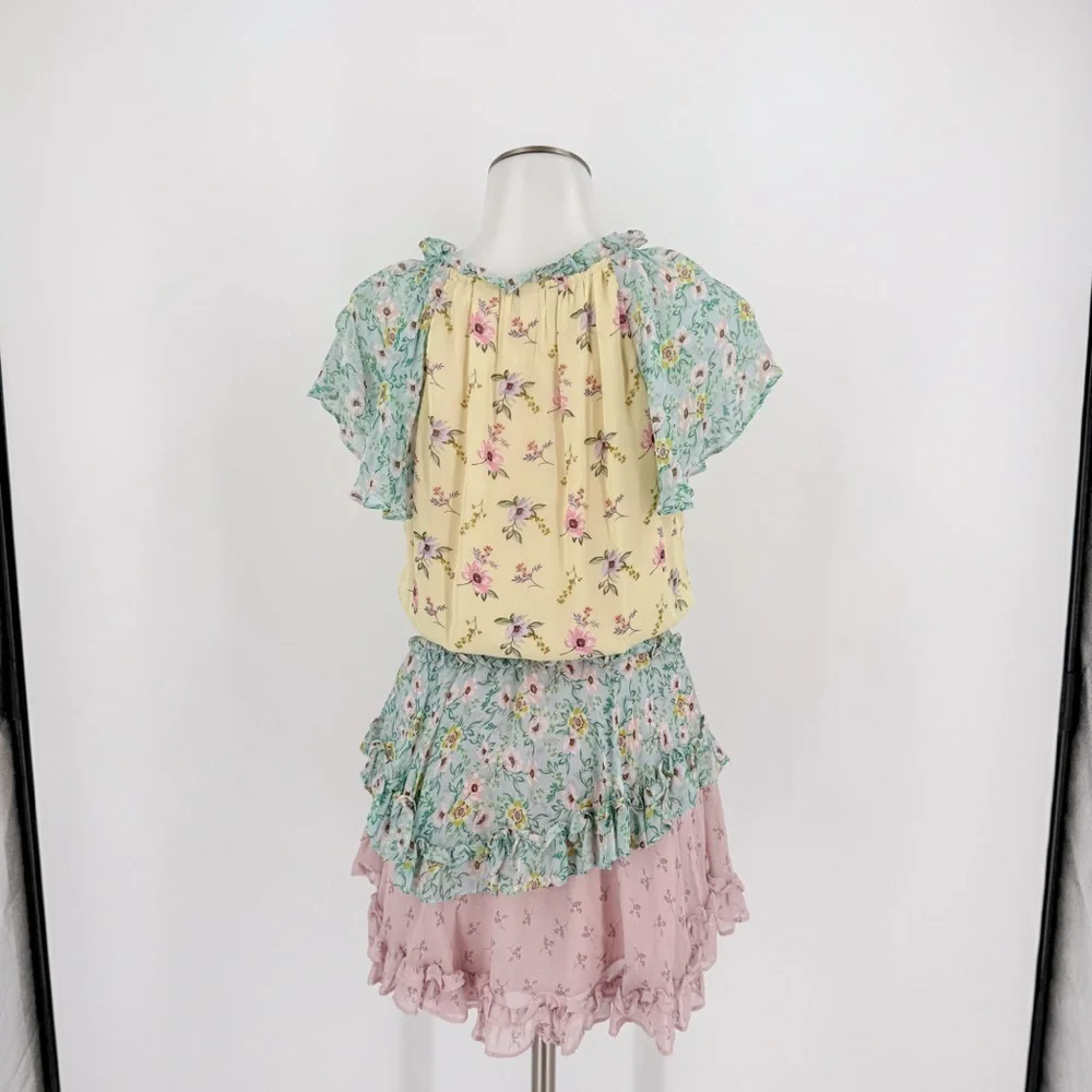 Yumi Kim Floral Mini Dress in Yellow, Blue, and Pink - Picture 7 of 10